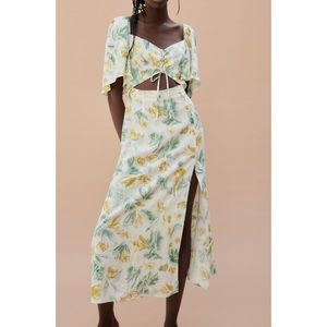 Zara Cut Out Printed Dress